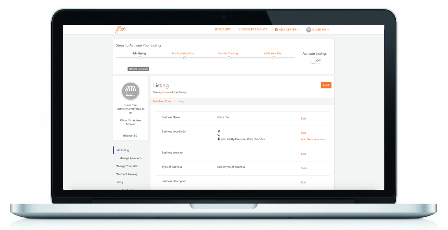 Customize Their Listing