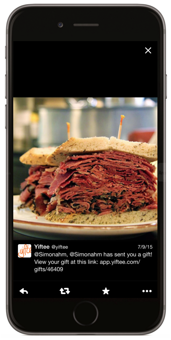 Viewing a Twitter Gift